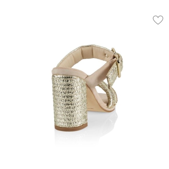 Emili Sindlev X Bettina Vermillm Havana Metallic Raffia Sandals - Picture 5 of 5